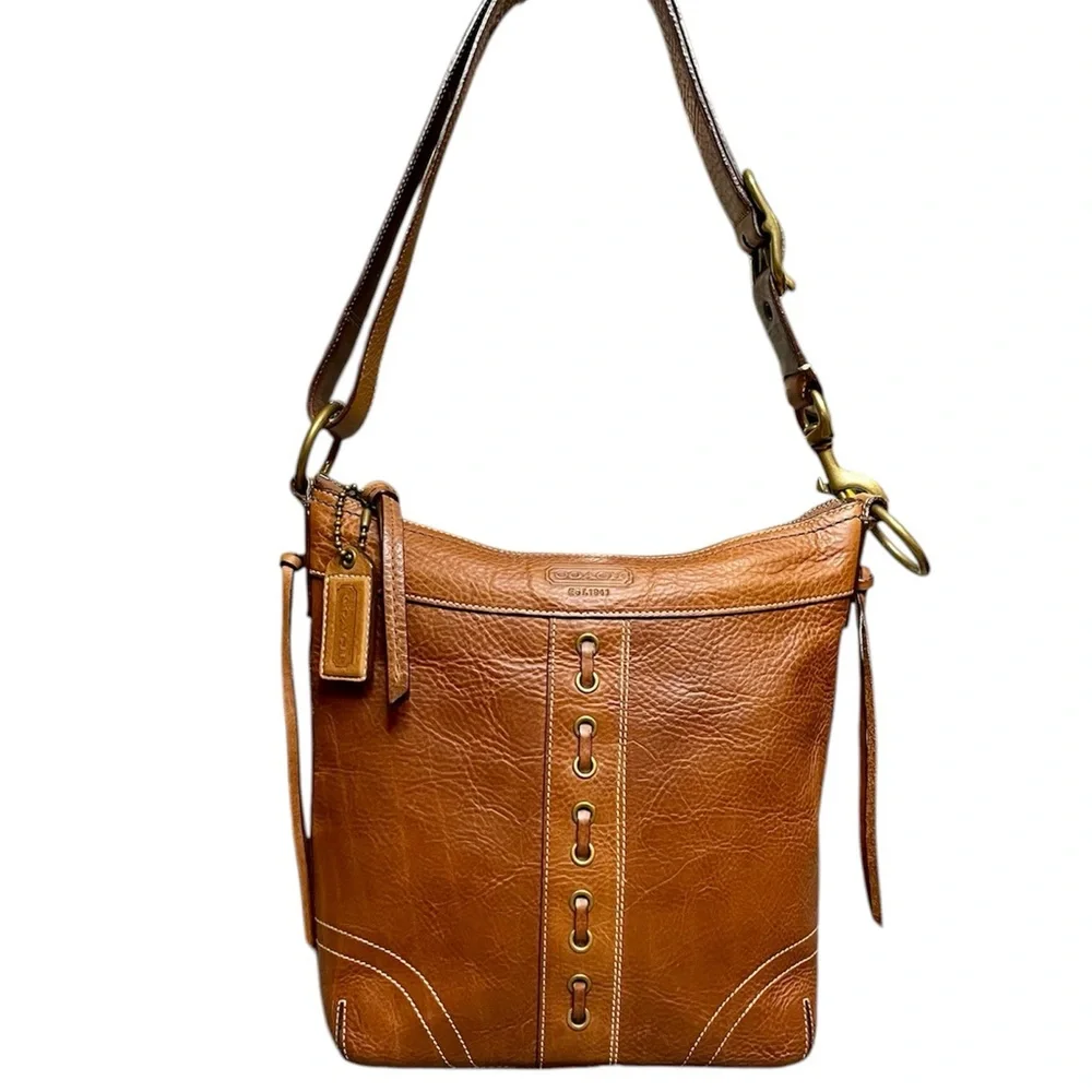 Coach Chelsea Sonoma 10399 Shoulder Bag Full-Zip Whipstitch Accenting - Picture 1 of 12